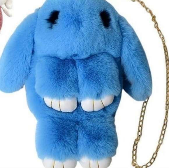 Faux Rabbit Fur Crossbody Handbag Shoulder Bag Great for Easter - Picture 4 of 7